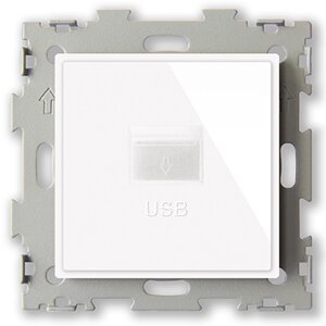 Розетка USB белая CGSS "Эстетика" GL-W201U-WCG