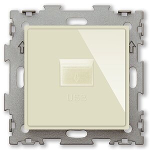 Розетка USB бежевая CGSS "Эстетика" GL-W201U-BGG