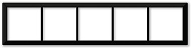 Пятипостовая рамка черная CGSS "Практика" PL-P105-BCM от компании Тепларм - Теплый пол, Греющий кабель, Системы обогрева - фото 1