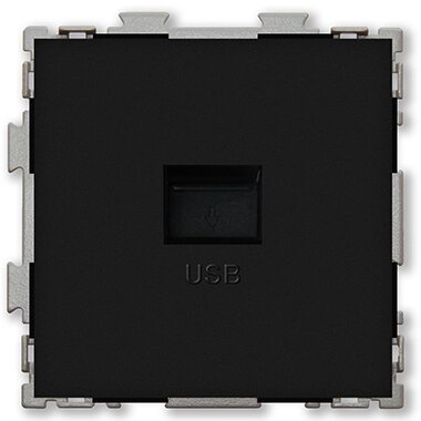 Розетка USB 2.1А черная матовая CGSS "Практика" PL-W201U-BCM от компании Тепларм - Теплый пол, Греющий кабель, Системы обогрева - фото 1