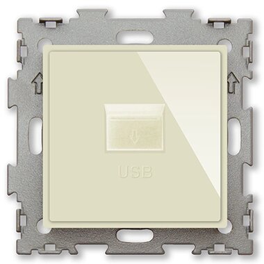 Розетка USB бежевая CGSS "Эстетика" GL-W201U-BGG от компании Тепларм - Теплый пол, Греющий кабель, Системы обогрева - фото 1