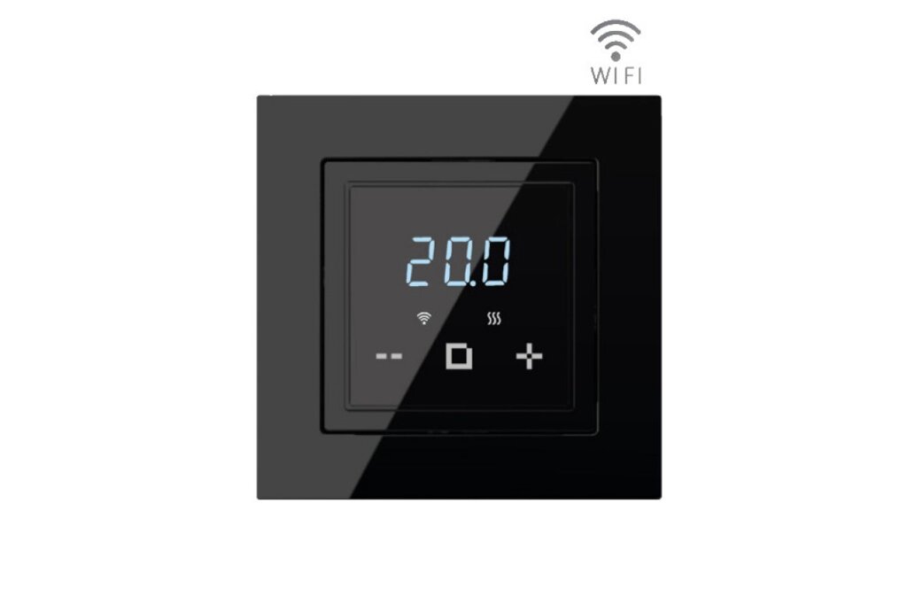 Терморегулятор Ergert Floor Control ETR-340W Wi-Fi Black Черный от компании Тепларм - Теплый пол, Греющий кабель, Системы обогрева - фото 1