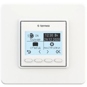 Терморегулятор  terneo pro* программируемый Белый (аналог Welrok pro*) от компании Тепларм - Теплый пол, Греющий кабель, Системы обогрева - фото 1