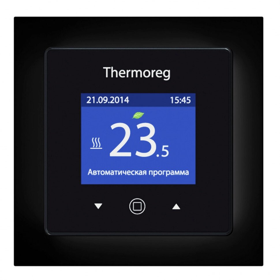 Терморегулятор Thermoreg TI-970 Black Черный сенсорный от компании Тепларм - Теплый пол, Греющий кабель, Системы обогрева - фото 1