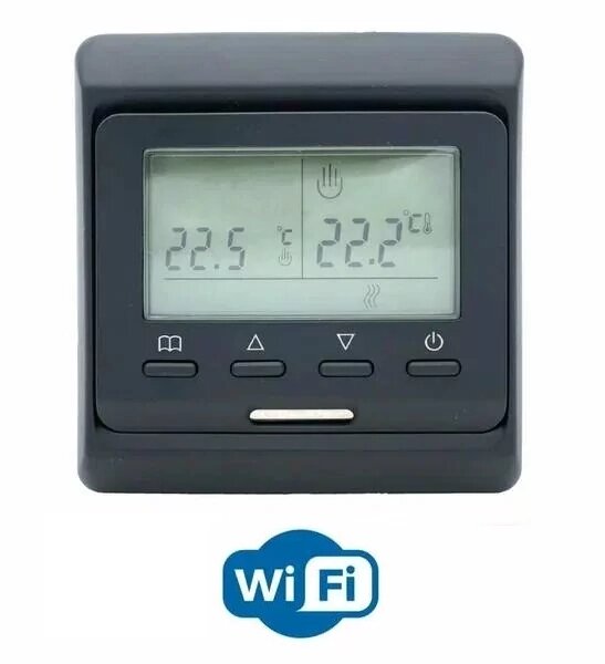 Терморегулятор Wi-Fi E 51 программируемый с датчиком воздуха черный от компании Тепларм - Теплый пол, Греющий кабель, Системы обогрева - фото 1