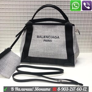 Balenciaga Cabas Everyday тканевая сумка шоппер баленсиага Серый