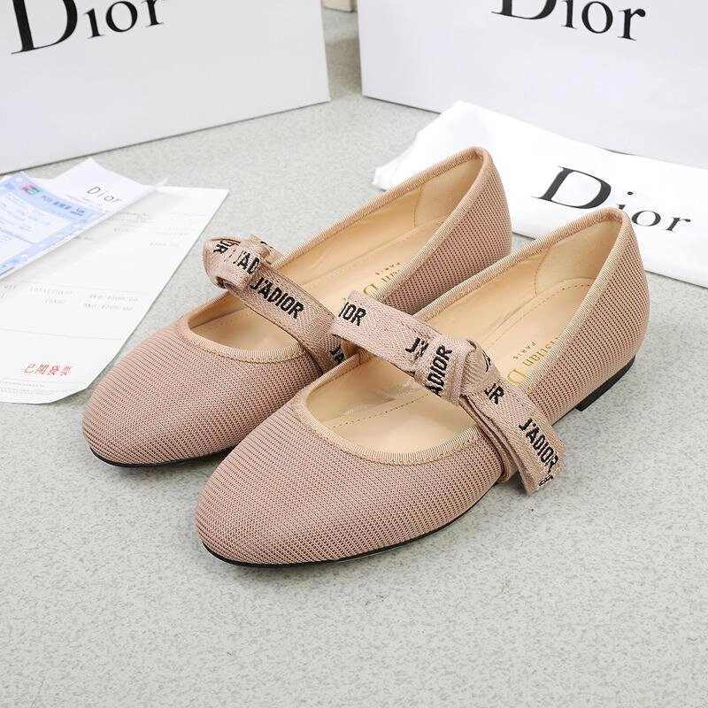 Балетки Christian Dior J'ADior розовые от компании Интернет Магазин брендовых сумок и обуви - фото 1
