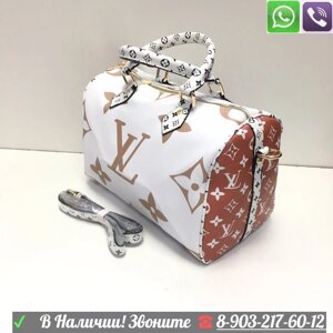 Белая Сумка Louis Vuitton Speedy Giant Луи Витон