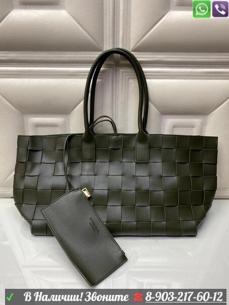 Большая сумка Bottega Veneta с кошельком от компании Интернет Магазин брендовых сумок и обуви - фото 1