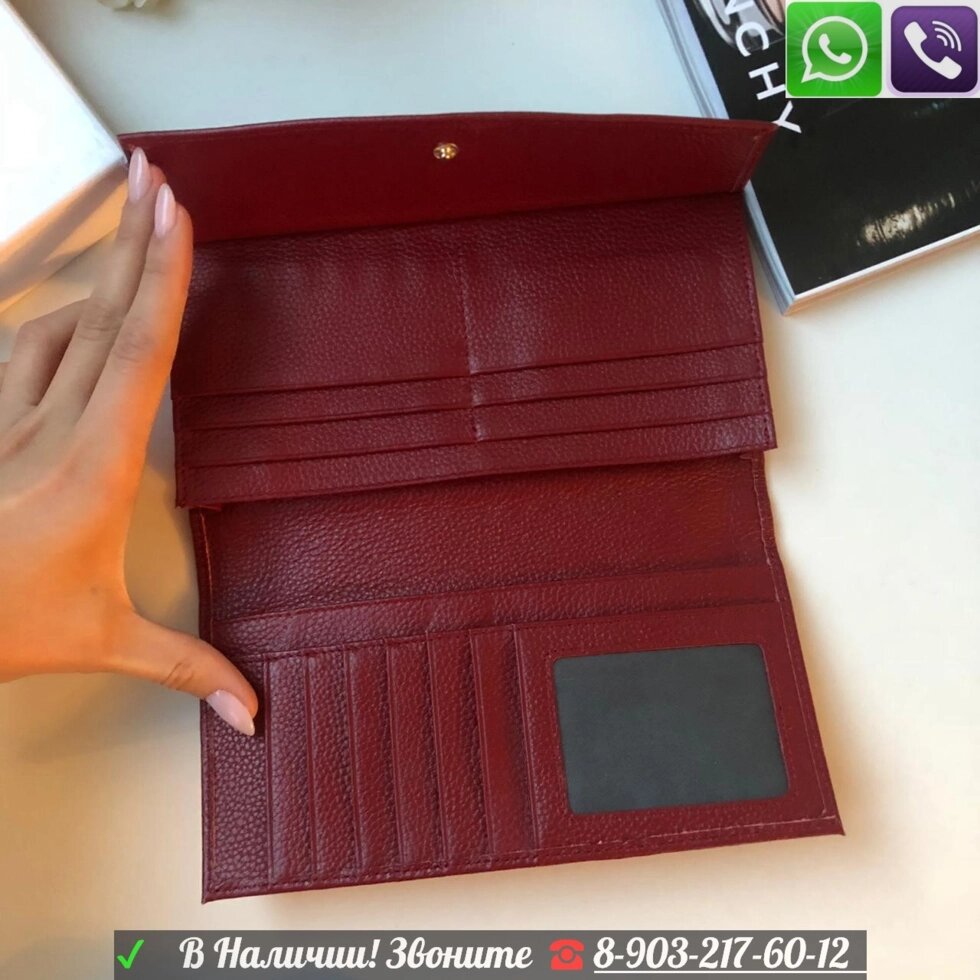 Бордовый Кошелек Givenchy под сумку Antigona Живанши Клатч от компании Интернет Магазин брендовых сумок и обуви - фото 1