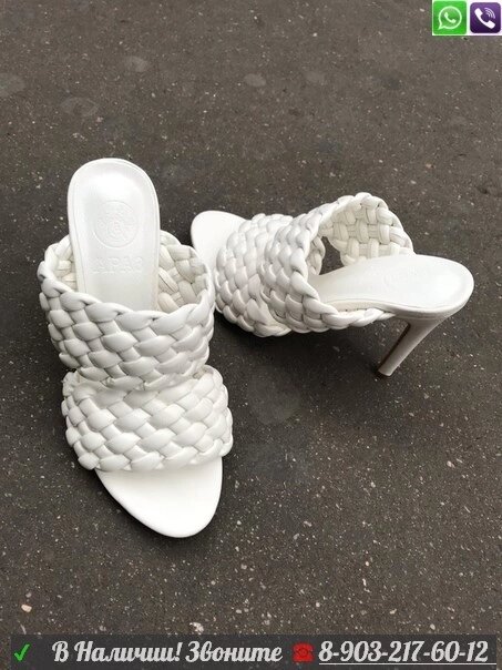 Босоножки Араз на каблуке Белый от компании Интернет Магазин брендовых сумок и обуви - фото 1
