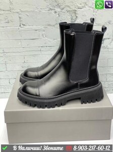 Ботинки Balenciaga Tractor кожаные Белый