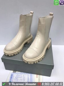 Ботинки Balenciaga зимние молочные