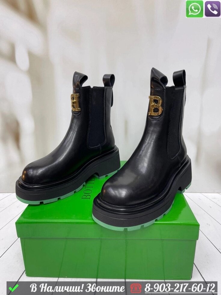 Ботинки Bottega Veneta черные от компании Интернет Магазин брендовых сумок и обуви - фото 1