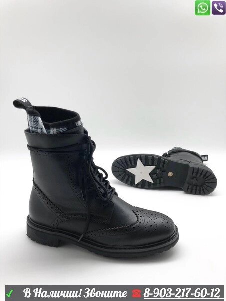 Ботинки Christian Dior Диор черные от компании Интернет Магазин брендовых сумок и обуви - фото 1