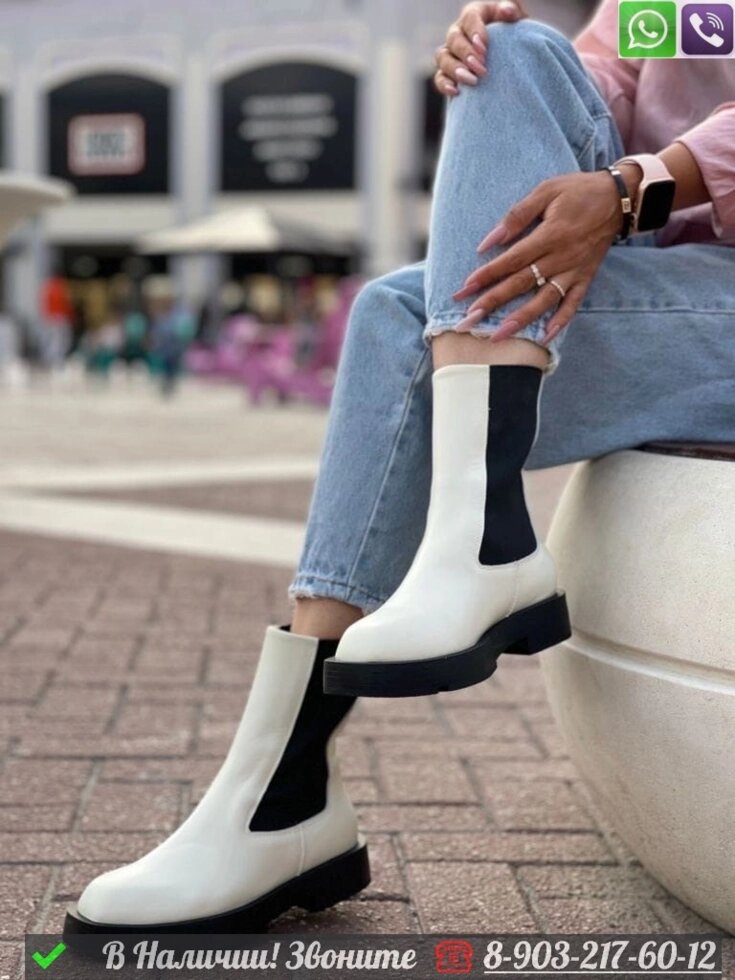 Ботинки Givenchy кожаные белые от компании Интернет Магазин брендовых сумок и обуви - фото 1