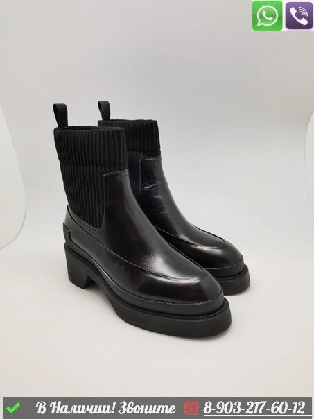 Ботинки Hermes кожаные черные от компании Интернет Магазин брендовых сумок и обуви - фото 1