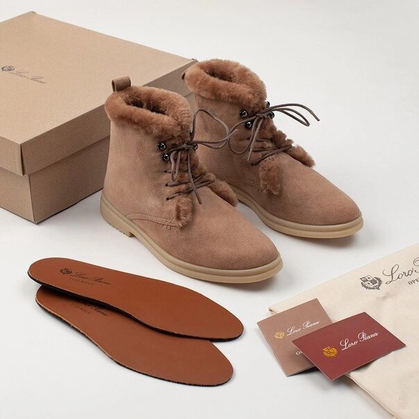 Ботинки Loro Piana Ylvi Walk коричневый от компании Интернет Магазин брендовых сумок и обуви - фото 1