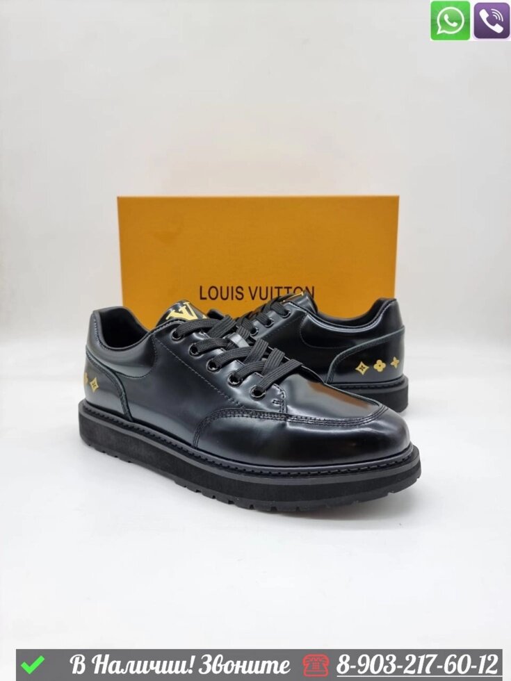 Ботинки Louis Vuitton черные от компании Интернет Магазин брендовых сумок и обуви - фото 1