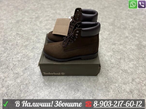 Ботинки Timberland 6 Inch коричневые от компании Интернет Магазин брендовых сумок и обуви - фото 1