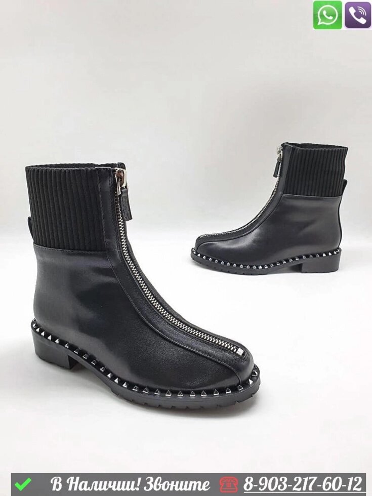 Ботинки Valentino черные от компании Интернет Магазин брендовых сумок и обуви - фото 1