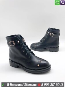 Ботинки Valentino на молнии черные
