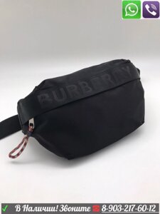 Черная поясная сумка Burberry Красный