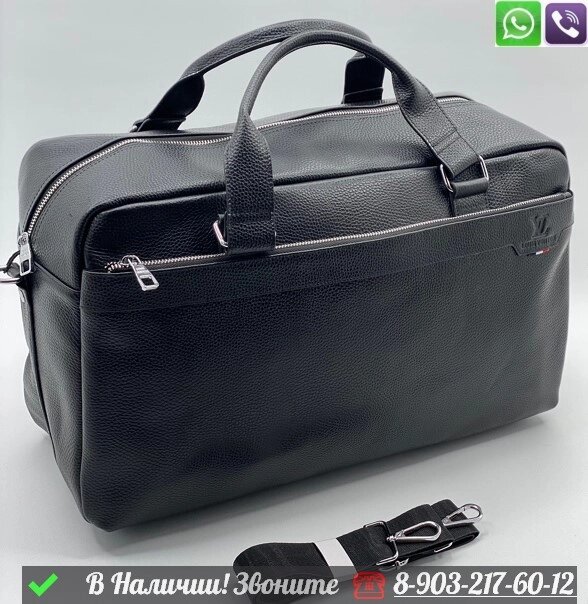 Дорожная сумка Louis Vuitton черная от компании Интернет Магазин брендовых сумок и обуви - фото 1