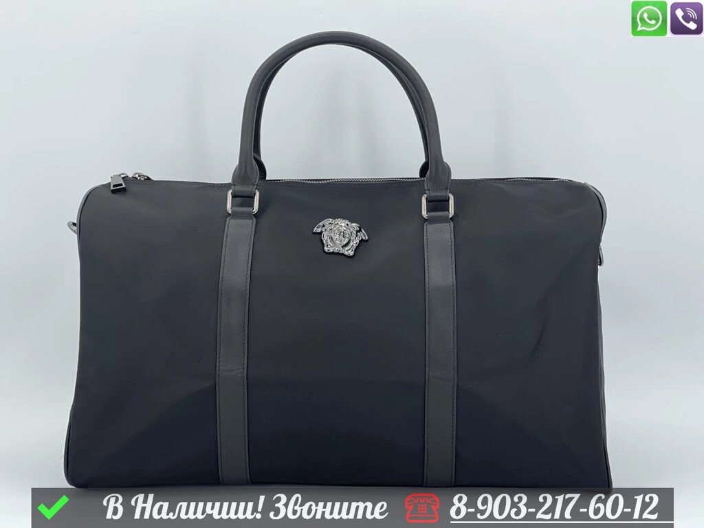 Дорожная сумка Versace черная от компании Интернет Магазин брендовых сумок и обуви - фото 1