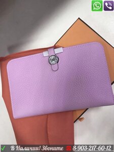 Hermes Dogon кошелек Гермес Биркин портмоне 10 цветов Фиолетовый