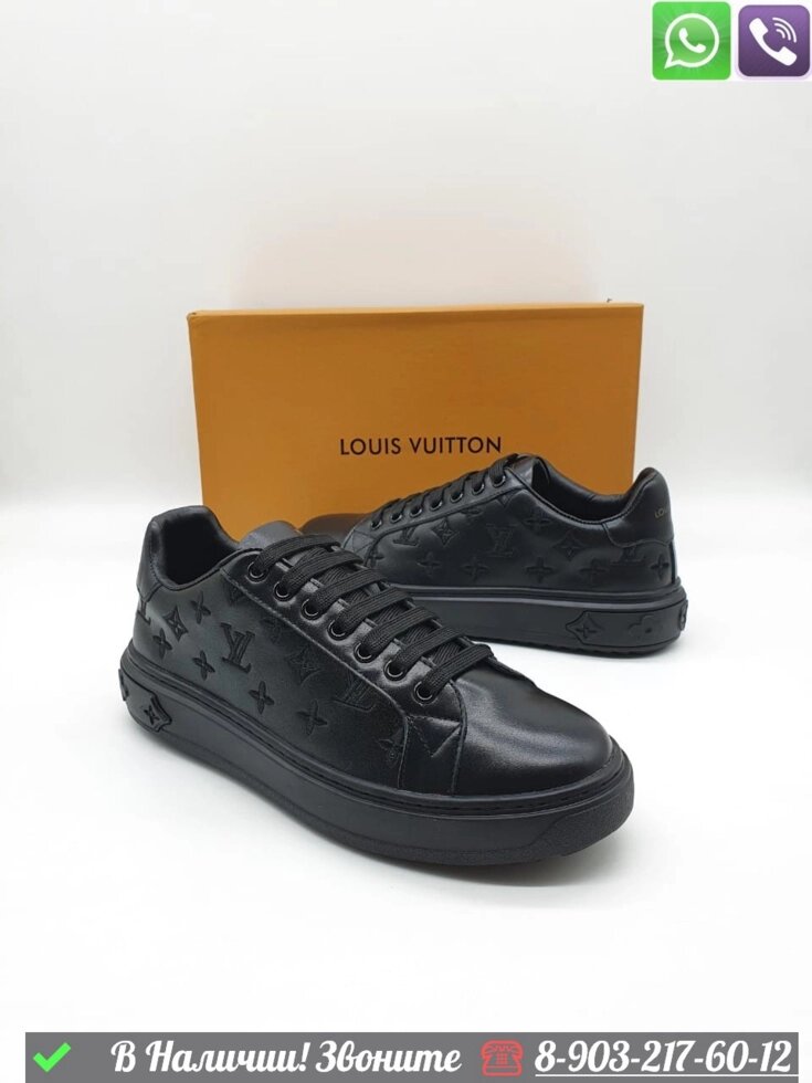 Кеды Louis Vuitton Luxembourg черные от компании Интернет Магазин брендовых сумок и обуви - фото 1