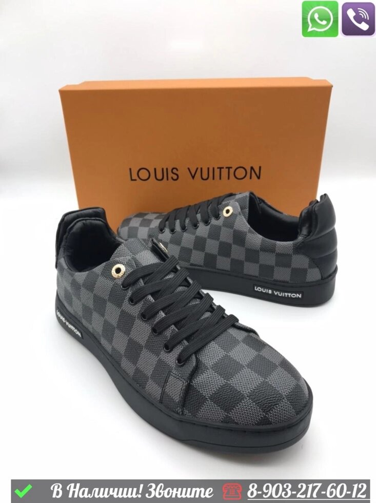 Кеды Louis Vuitton Luxembourg серые от компании Интернет Магазин брендовых сумок и обуви - фото 1