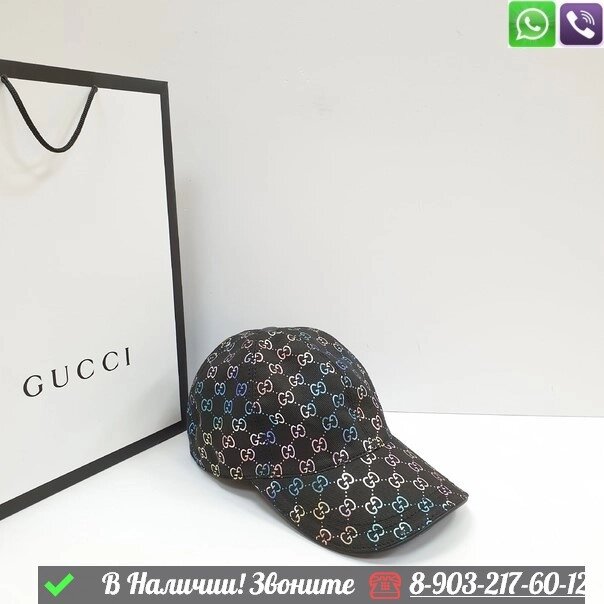 Кепка Gucci GG Черный от компании Интернет Магазин брендовых сумок и обуви - фото 1
