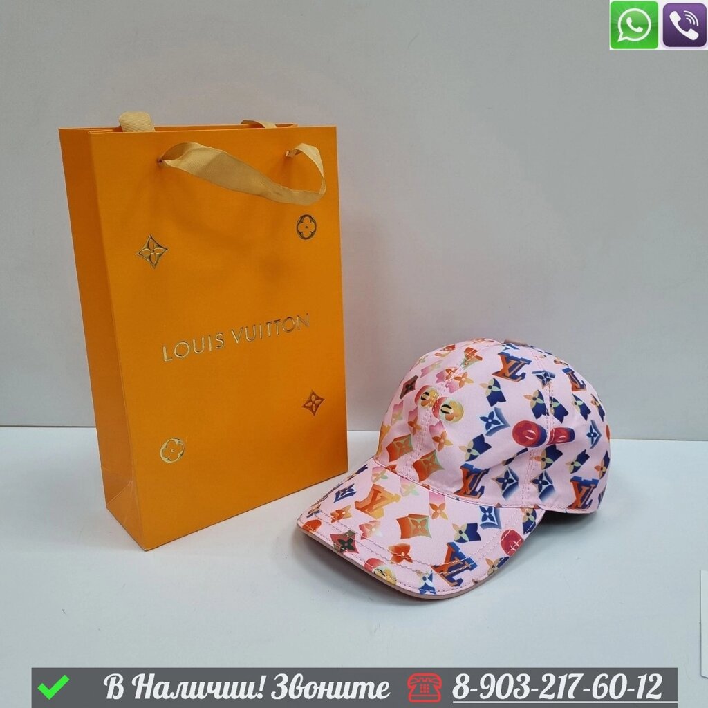 Кепка Louis Vuitton тканевая Пудровый от компании Интернет Магазин брендовых сумок и обуви - фото 1