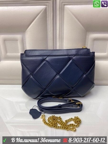 Клатч Bottega Veneta Синий от компании Интернет Магазин брендовых сумок и обуви - фото 1