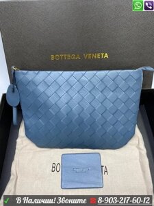 Клатч Bottega Veneta Snap Голубой