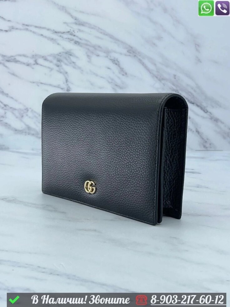 Клатч Gucci на цепочке Черный от компании Интернет Магазин брендовых сумок и обуви - фото 1