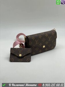 Клатч Louis Vuitton Felicie Strap and Go коричневый