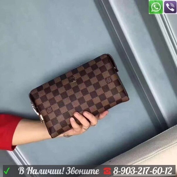 Клатч Louis Vuitton Pochette Accessoires Коричневый от компании Интернет Магазин брендовых сумок и обуви - фото 1