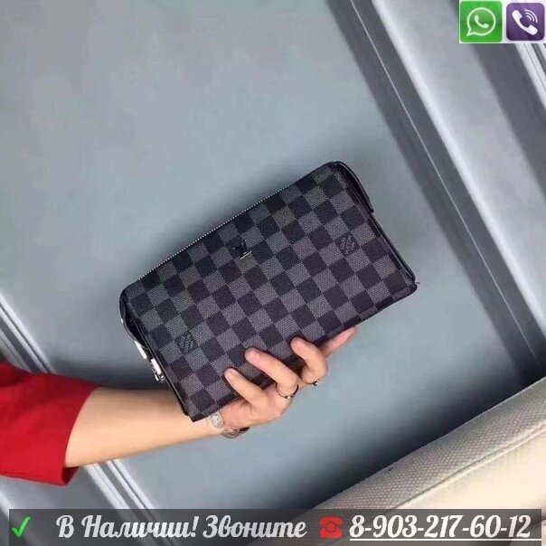 Клатч Louis Vuitton Pochette Accessoires Серый от компании Интернет Магазин брендовых сумок и обуви - фото 1