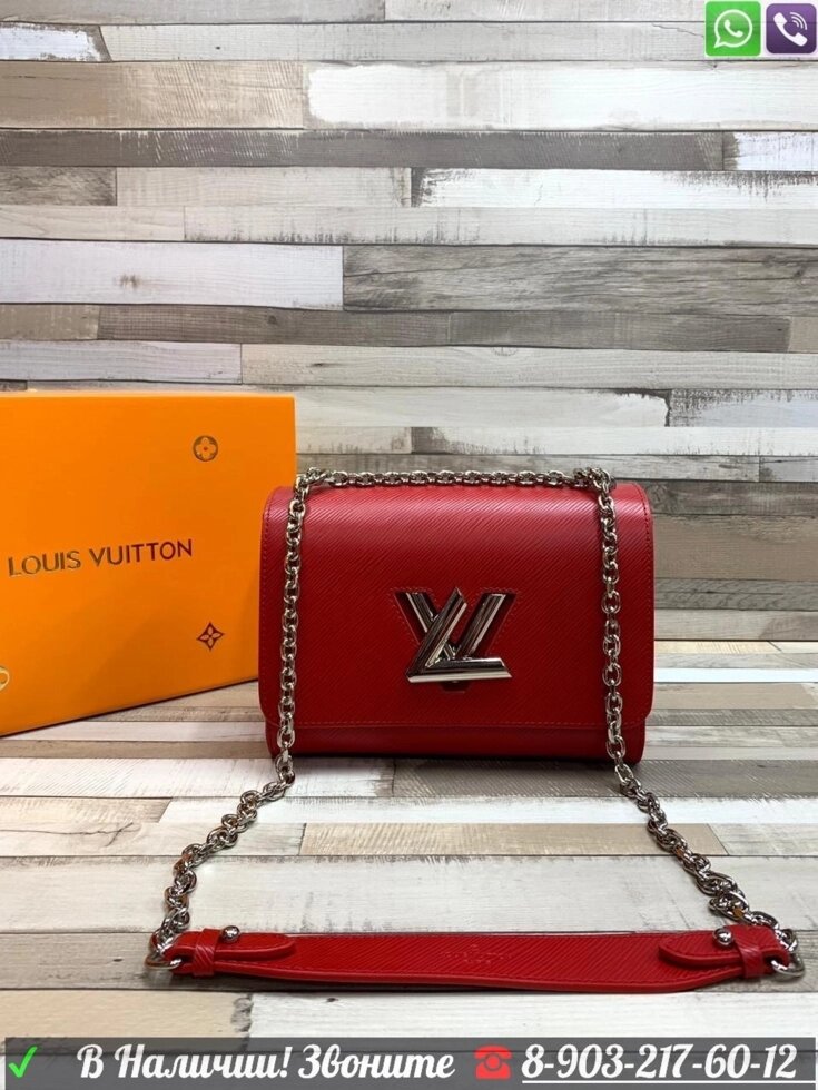 Клатч Louis Vuitton Twist MM сумка Луи Виттон ЛВ Черный от компании Интернет Магазин брендовых сумок и обуви - фото 1