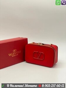 Клатч женский на молнии Valentino Бордовый