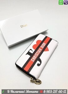 Кошелек Christian Dior с логотипом Голубой