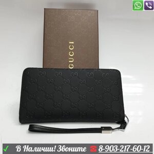 Кошелек Gucci GG logo черный