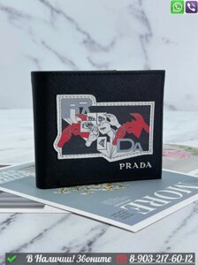 Кошелек Prada кожаный Голубой