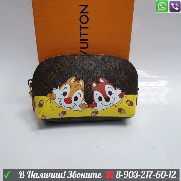 Косметичка Louis Vuitton Чип и Дейл от компании Интернет Магазин брендовых сумок и обуви - фото 1
