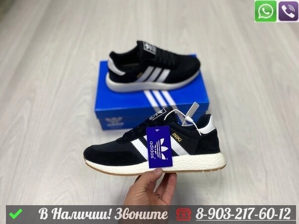 Кроссовки Adidas Iniki Runner Vista Black черные от компании Интернет Магазин брендовых сумок и обуви - фото 1