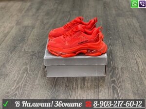 Кроссовки Balenciaga Triple S красные