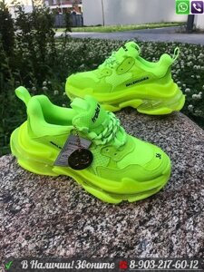 Кроссовки Balenciaga Triple S салатовые