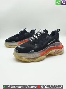 Кроссовки Balenciaga Triple s сникерсы Баленсиага Черный